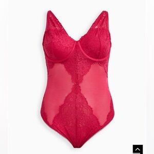 Torrid Lace Piece Body Suit in Beet Root Pink